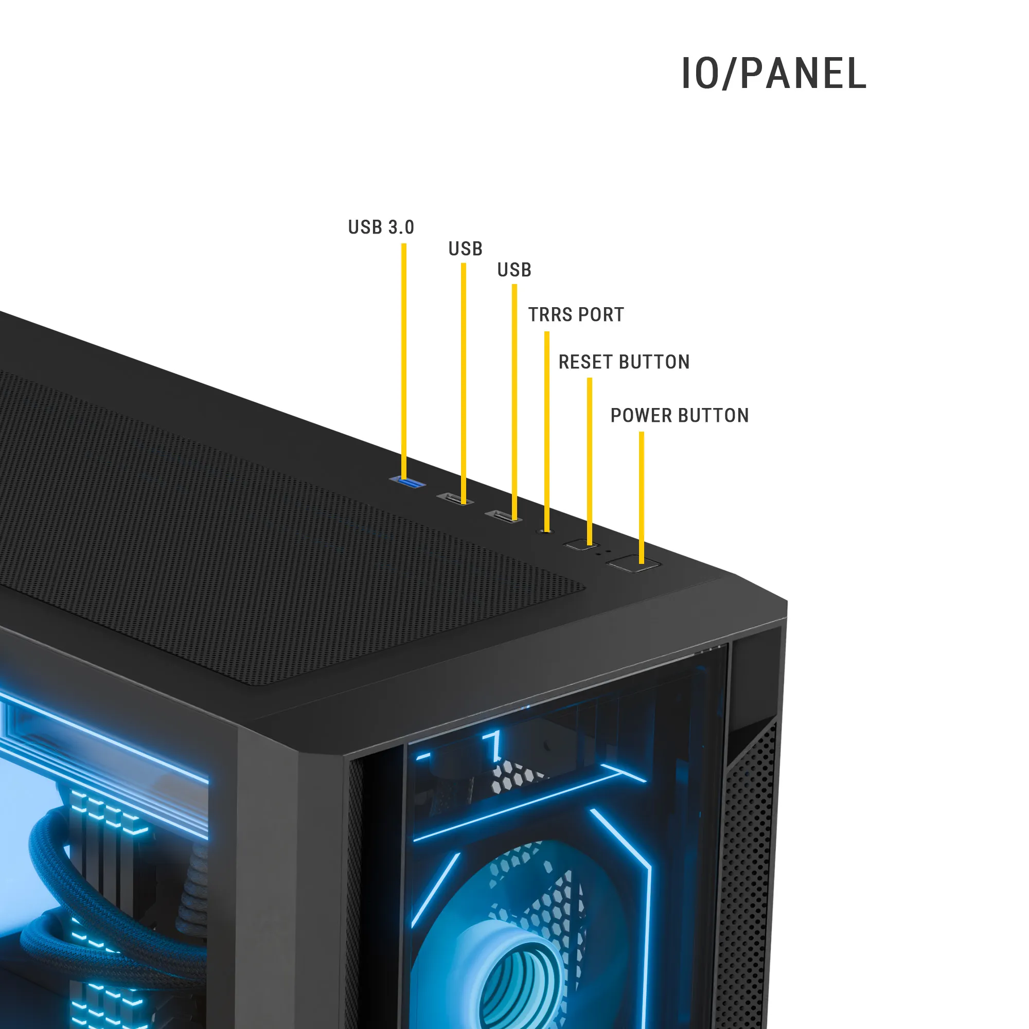 Ant Esports Mid Tower Cabinet (E-ATX/ATX/M-ATX/M-ITX) AQUA 360 4F view 6
